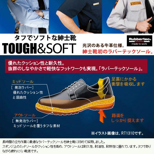 ミドリ安全 ラバーテック 紳士靴 RT1326 ブラック 23.5〜28.0 : ミドリ