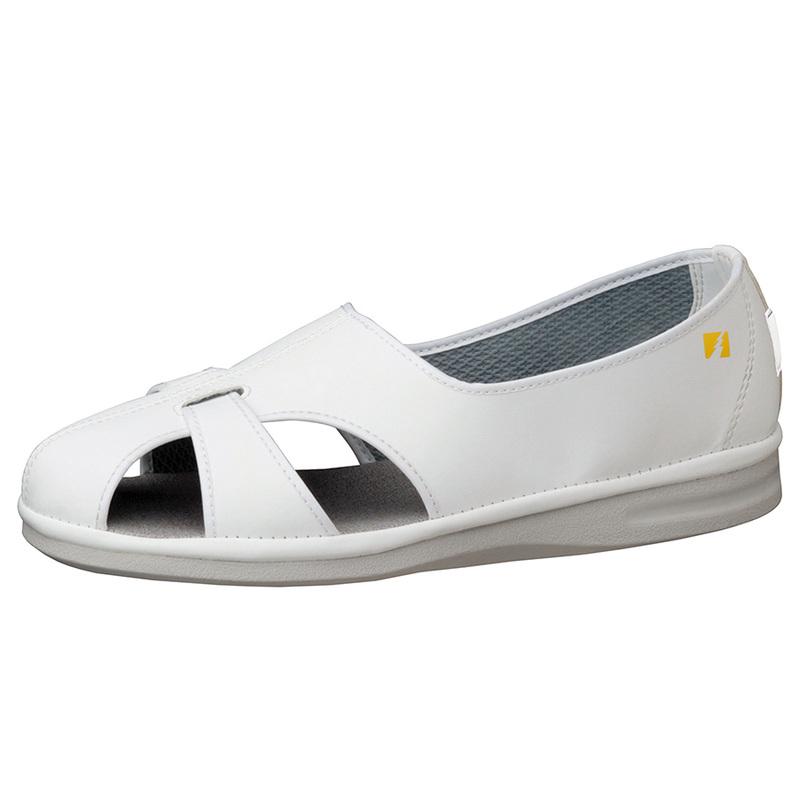 ミドリ安全 男女兼用 静電作業靴 エレパス PS-01S ホワイト グレイ