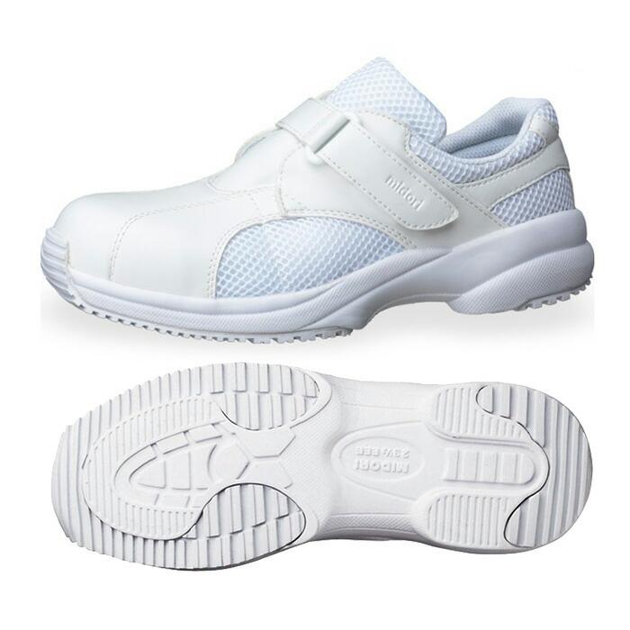 ミドリ安全 ケアセフティ 作業靴 CSS-01N ホワイト ネイビー ワイン