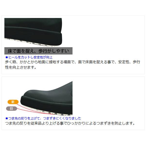 ハイグリップ ミドリ安全 超耐滑軽量作業靴 H-731N クロッグ ブラック