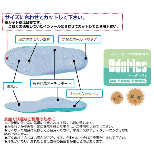 ミドリ安全 靴備品 ケアセフティ N インソール SS〜LL : ミドリ安全