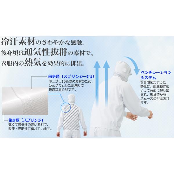 ベルデクセル ミドリ安全 食品産業向け作業服 通年 白衣 男女兼用 長袖