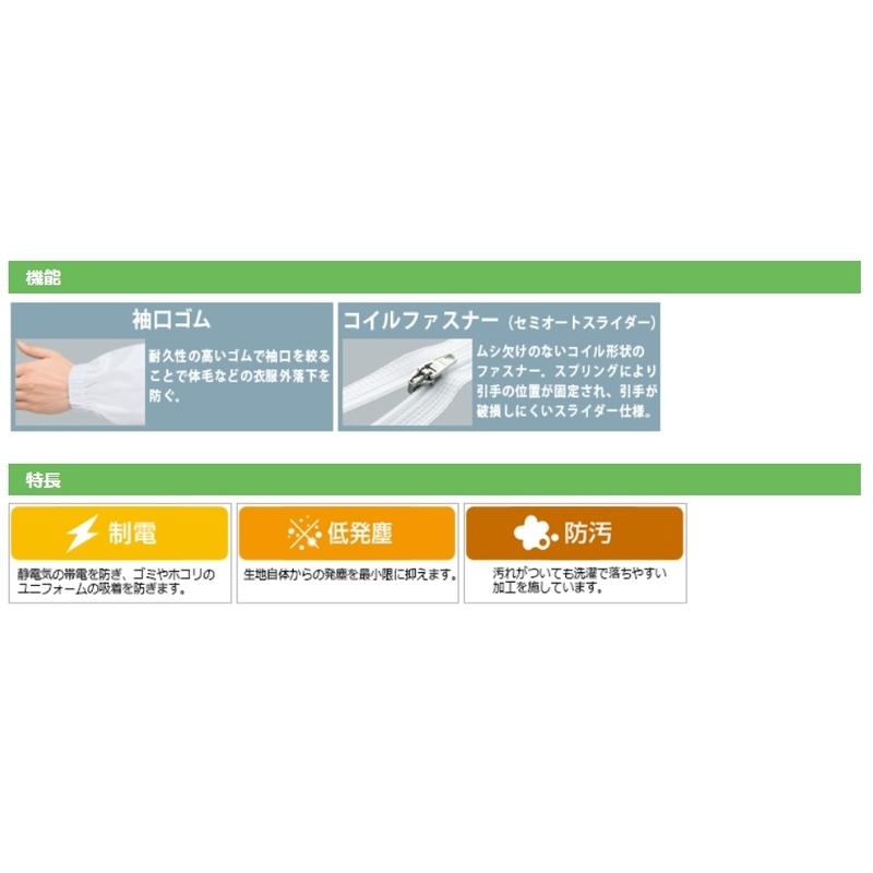 ミドリ安全 作業服 通年 食品工場用 男女共用 防寒コート MH1000W