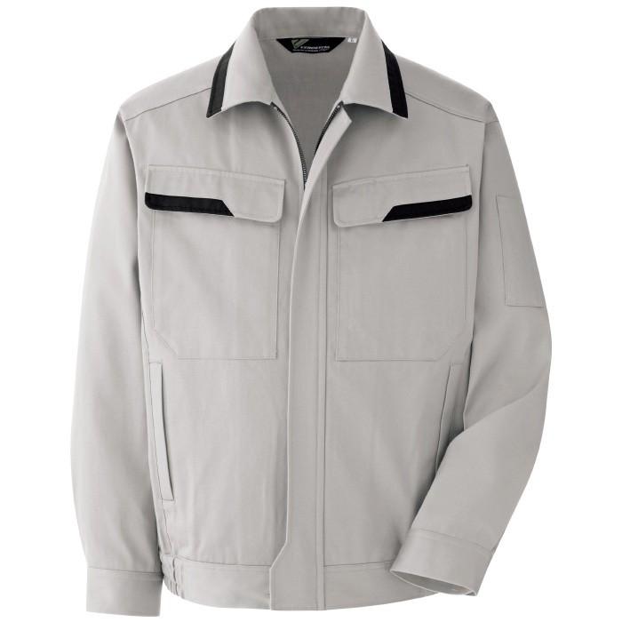 ミドリ安全 ベルデクセルフレックス 綿100%ブルゾン VES2391 シルバーグレー 春夏 作業着 作業服 消臭 ベルデクセル ミドリ安全 ベルデクセルフレックス 綿100%ブルゾン