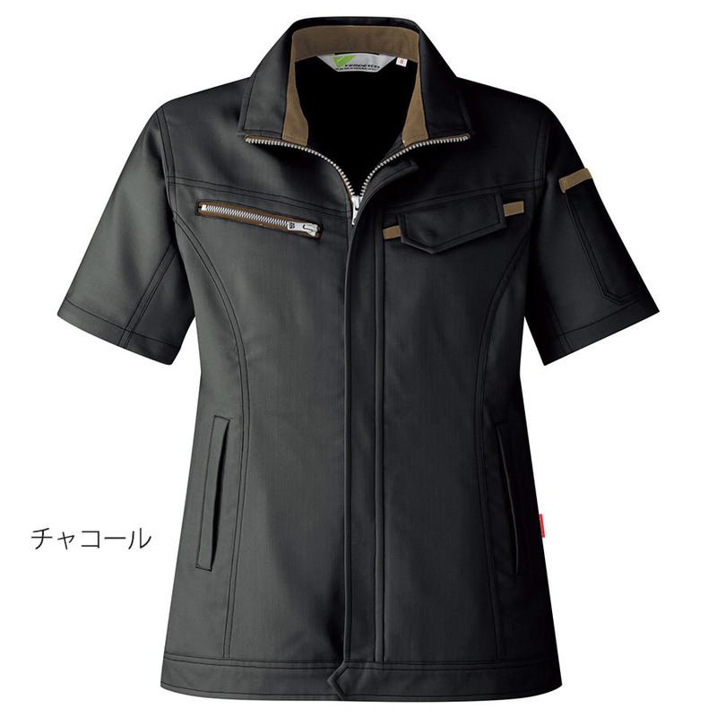 ベルデクセル ミドリ安全 作業服 春夏 ベルデクセルフレックス 交織ストレッチ 女子半袖ジャンパー VELS520シリーズ 7カラー 7 19号 ミドリ安全 com Yahoo ショッピング店 - 通販 - Yahoo ショッピング