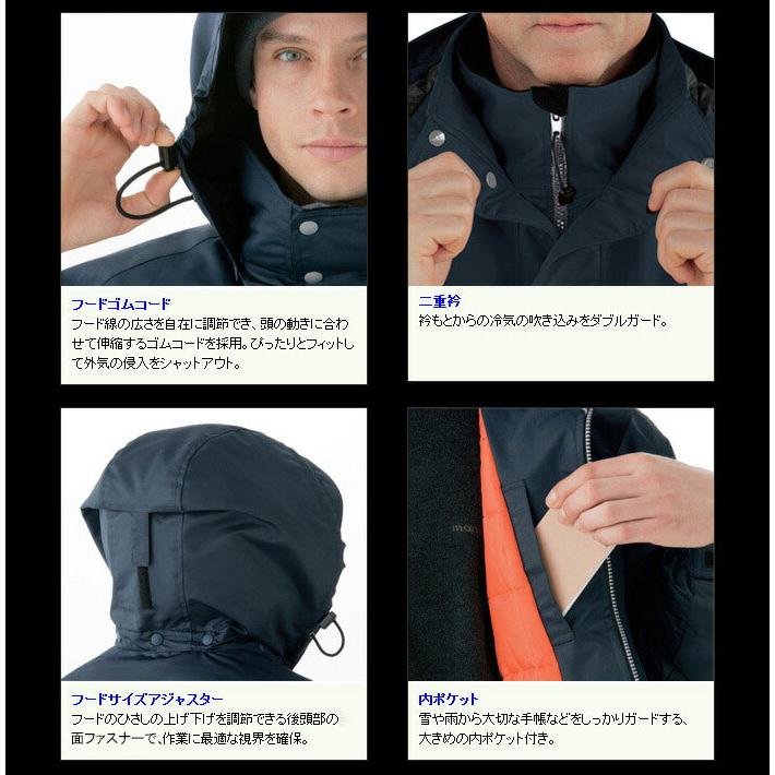 ミドリ安全 極寒防寒防水防風コート M4087 上下セット　4L　ネイビー 寒冷地防水防寒コート M4087 上 ネイビー| 作業服・作業着