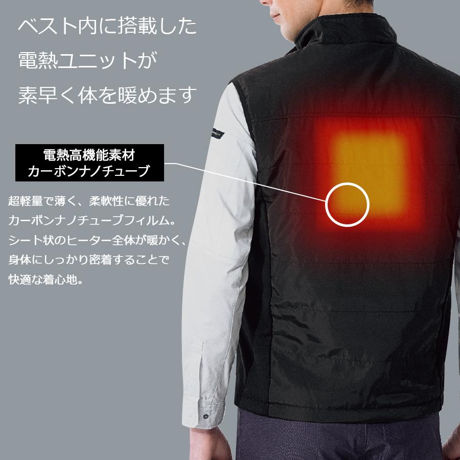 ミドリ安全 作業服 電熱ユニット搭載 防寒ベスト(単体) HE10N3上