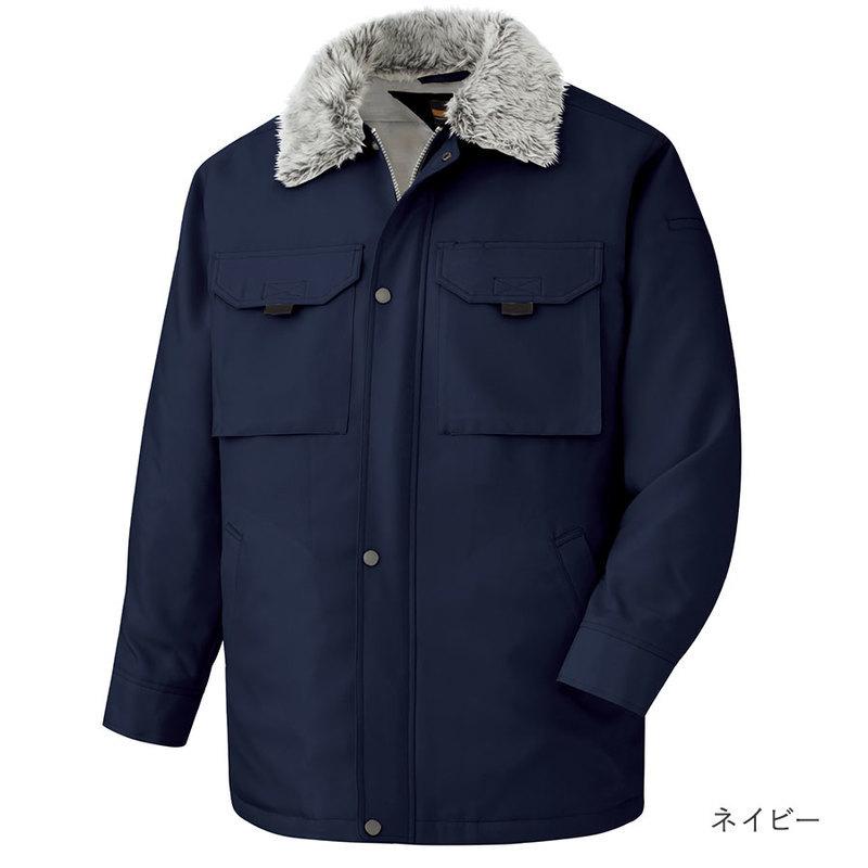 ミドリ安全 防寒 綿カストロコート ネイビー 3L ミドリ安全 M7507UE3L 保護具 作業服 防寒着(代引不可)【送料無料】 ミドリ安全 作業服 防寒 ソフトカストロコート ドカジャン M4040