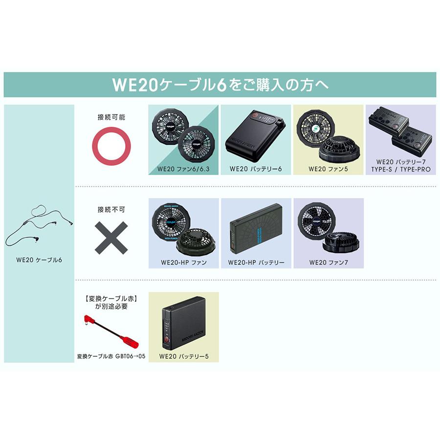 ミドリ安全 クールファン用 レギュラータイプ WE20 ケーブル6 : ミドリ