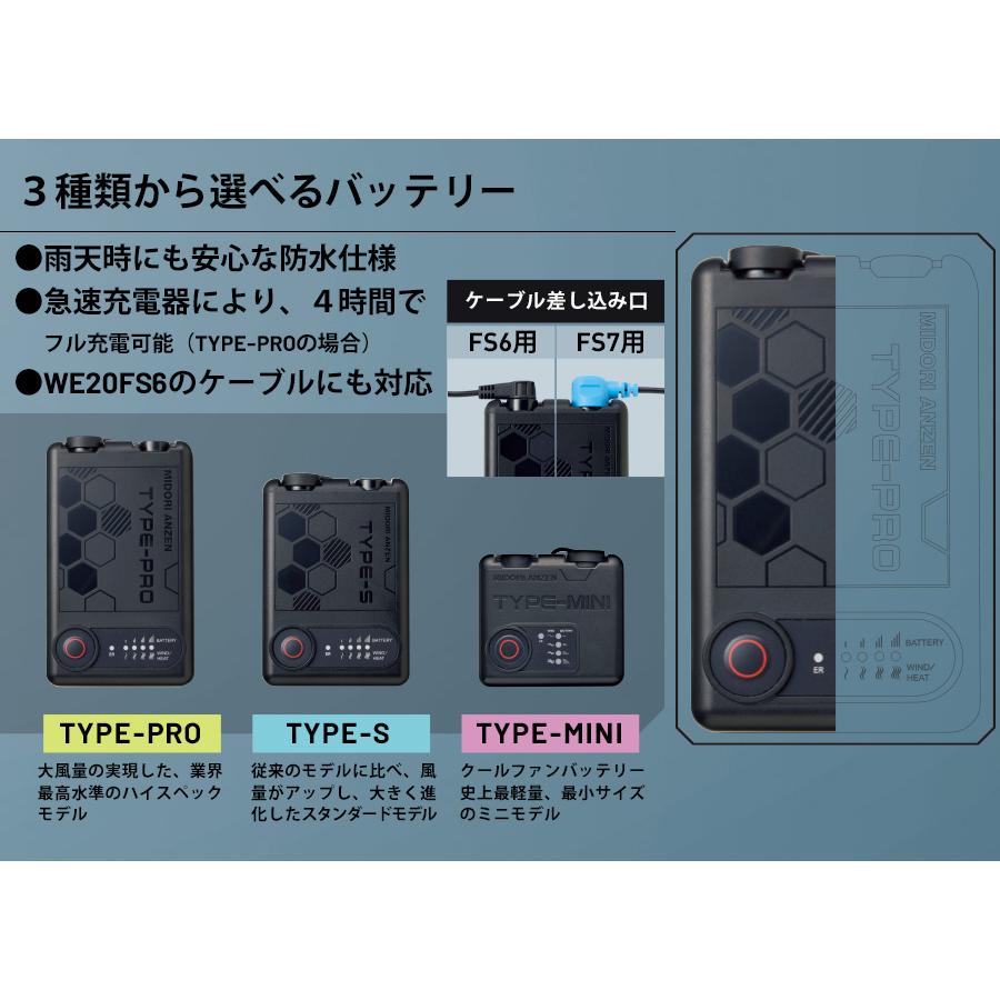 ミドリ安全 クールファン用 TYPE-S フルセット WE20FS7FG-S : ミドリ