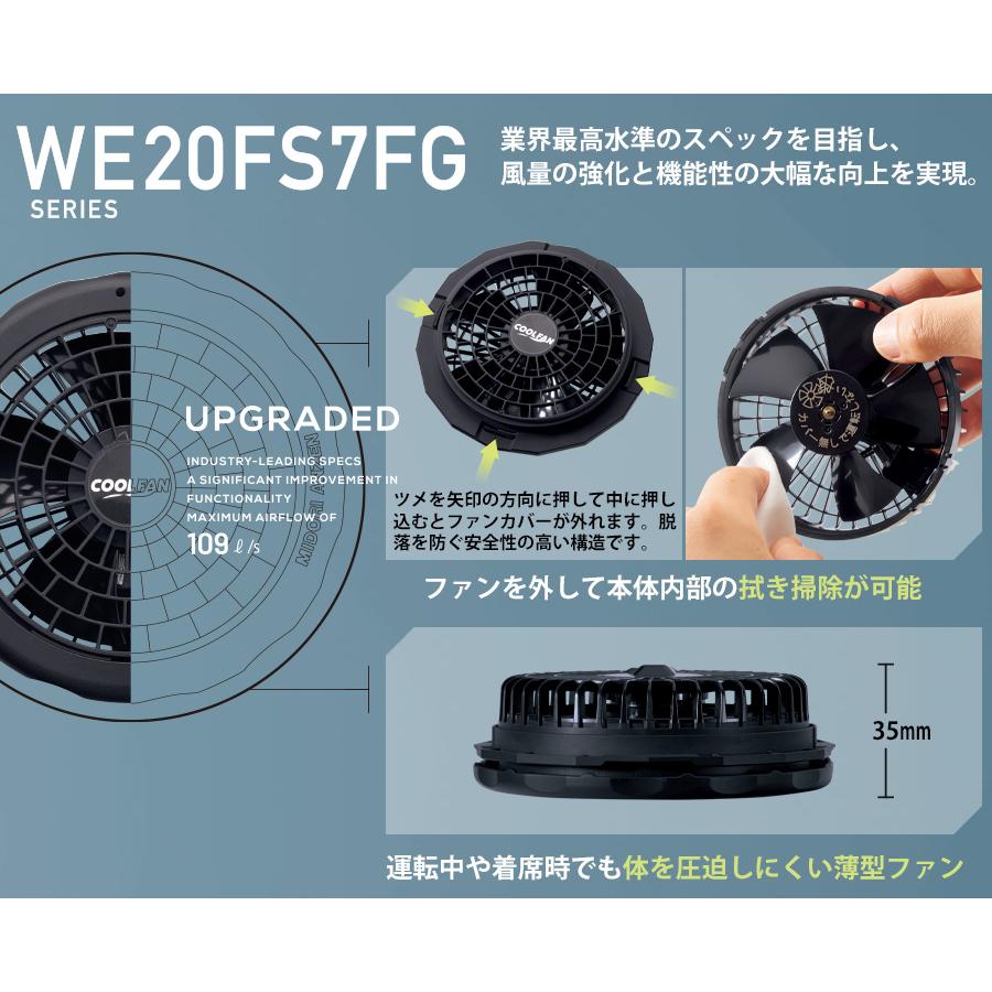 り*う様 新品未使用 COOLFAN TYPE-PRO WE20FS7PRO 空 ミドリ安全 クールファン用 TYPE-PRO フルセット WE20FS7FG-PRO