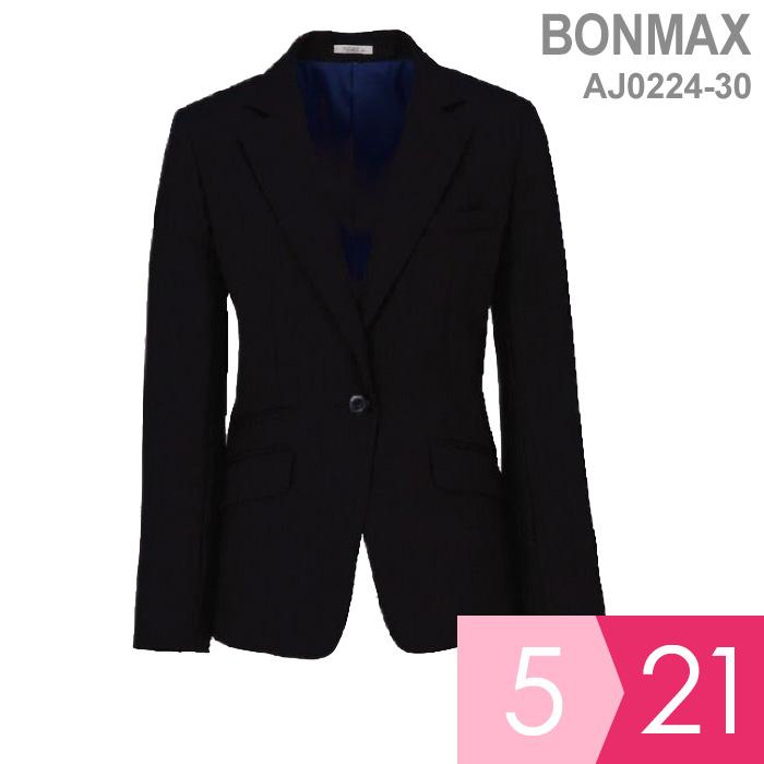 BONMAX 高質 ボンマックス Outlast 【公式ショップ】 ジャケット ブラック×ブルー 5〜19号 通勤服 AJ0224-30 仕事着 事務服