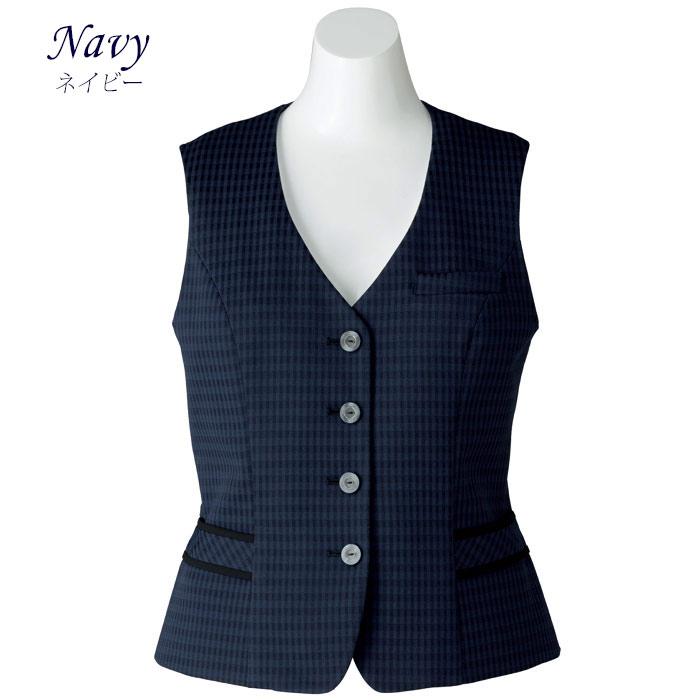 ボンマックス BONMAX 事務服 ベスト AV1826シリーズ ネイビー モノトーン 5〜21 ボンマックス（BONMAX） 事務服 ベスト AV1826シリーズ ネイビー