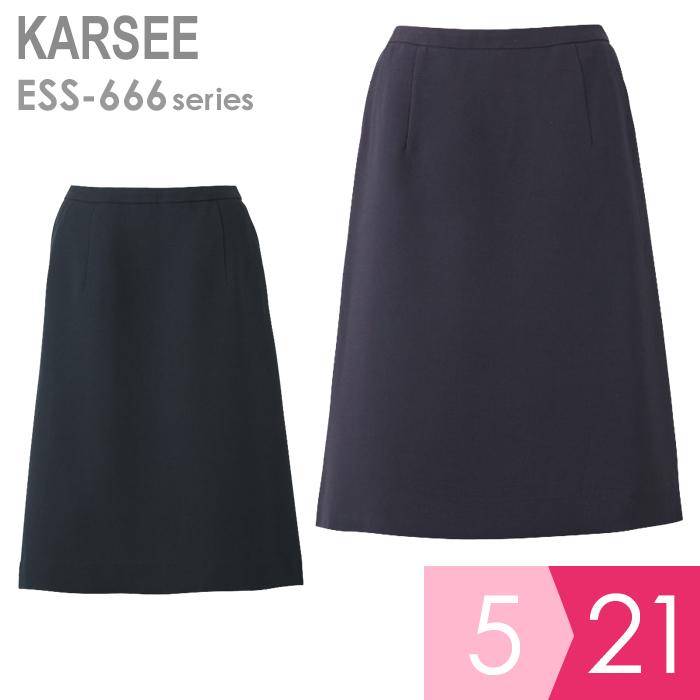 カーシーカシマ KARSEE カーシー オフィスウェア Feminine Line (ノンストレスシリーズ) Aラインスカート ESS-666 ...