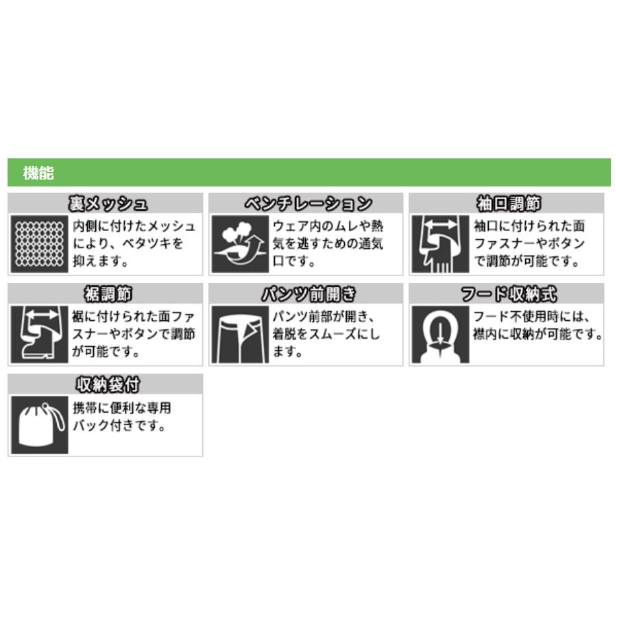 ジンナイ 雨衣 カッパ スプルースターボレインスーツ 8010シリーズ