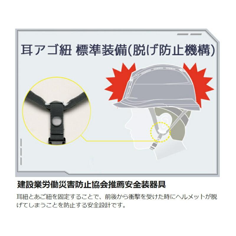 ミドリ安全 遮熱ヘルメット SCH-19 P CL V S RA3 α イエロー ホワイト