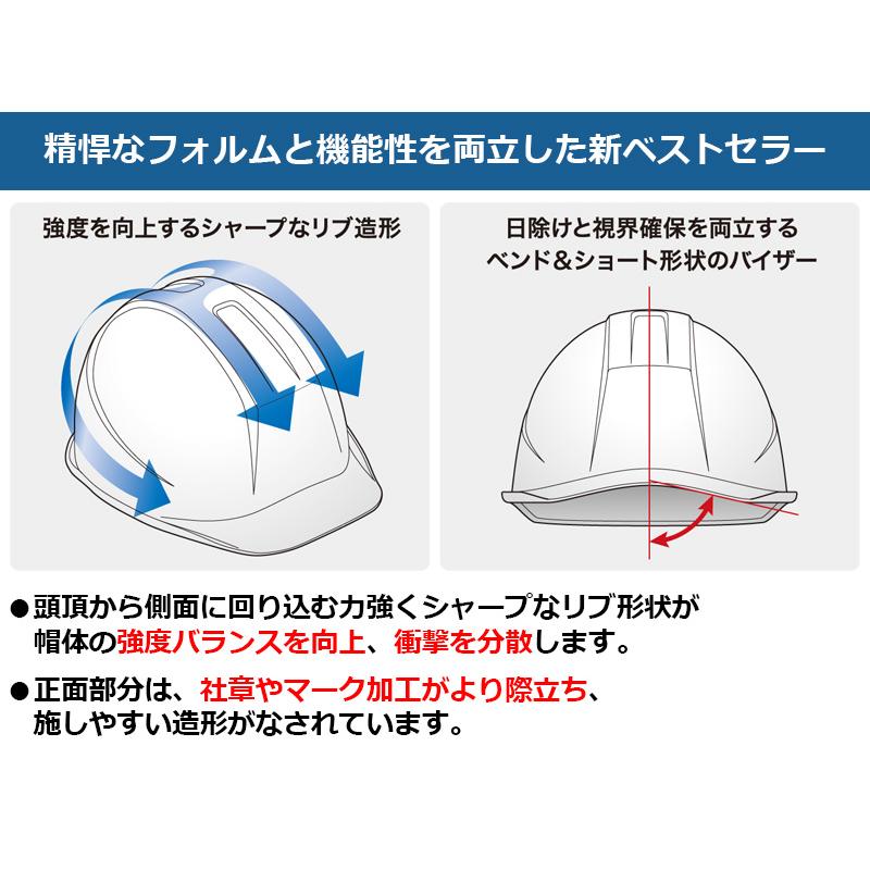 ミドリ安全 ヘルメット SC-11BV RA KP付 9カラー 国家検定合格品  【飛来・落下物/墜落時保護用】｜midorianzen-com｜04