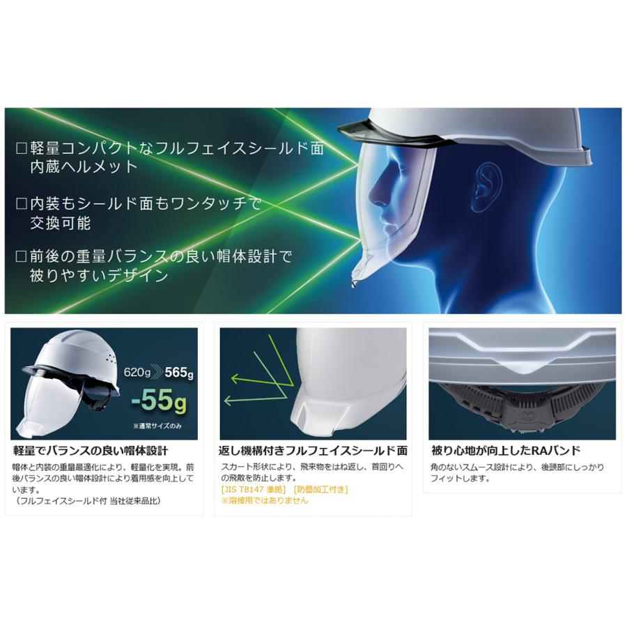 ミドリ安全 遮熱ヘルメット SCH-21 PC L V S RA3 KP ホワイト