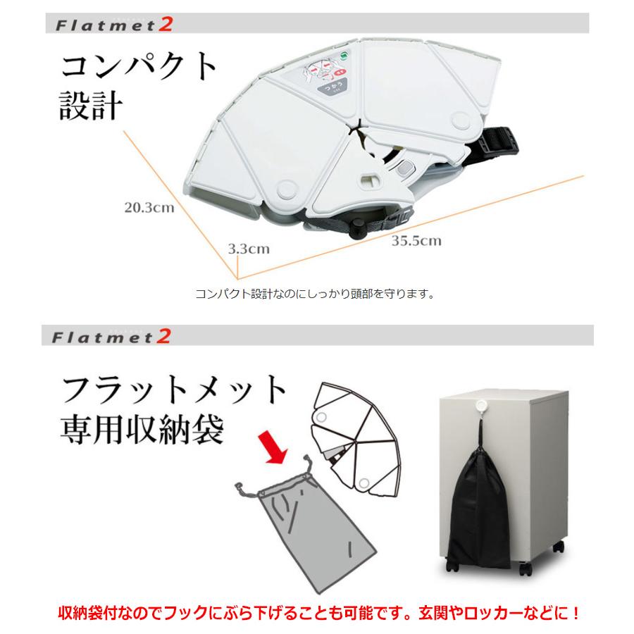 ミドリ安全 折りたたみ防災ヘルメット フラットメット TSC-10 N