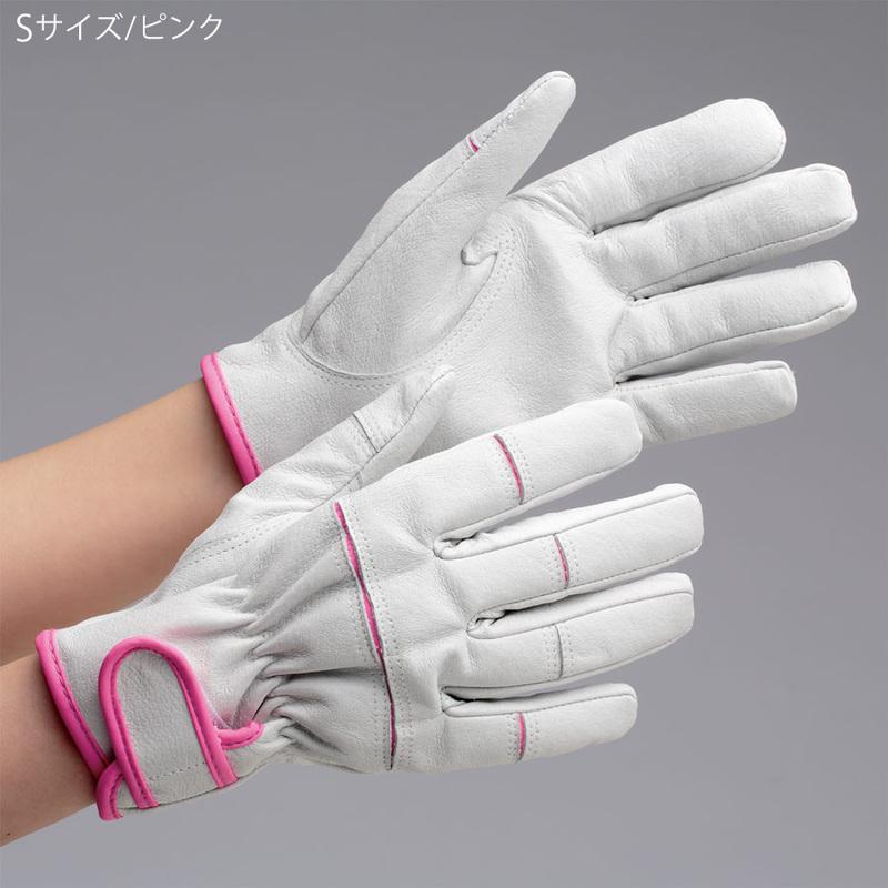 ミドリ安全 作業用手袋 働く女性用 革手袋 MT-550 ピンク/S ブルー/M