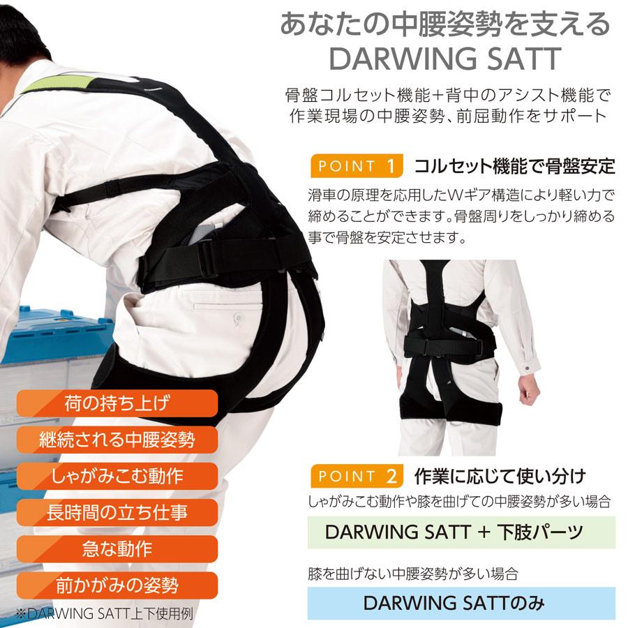 DARWING SATT 本体 LLサイズ 下肢パーツセット ダイヤ工業 DARWING SATT ダーウィンサット 下肢パーツ : ミドリ安全
