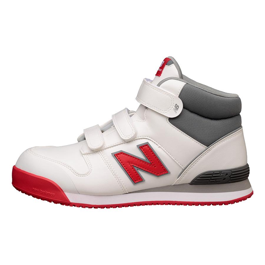 New Balance ホワイトホワイトレッド 安全靴 PO-113 25.0 New Balance（ニューバランス） 安全作業靴 ポーツマス PO-113