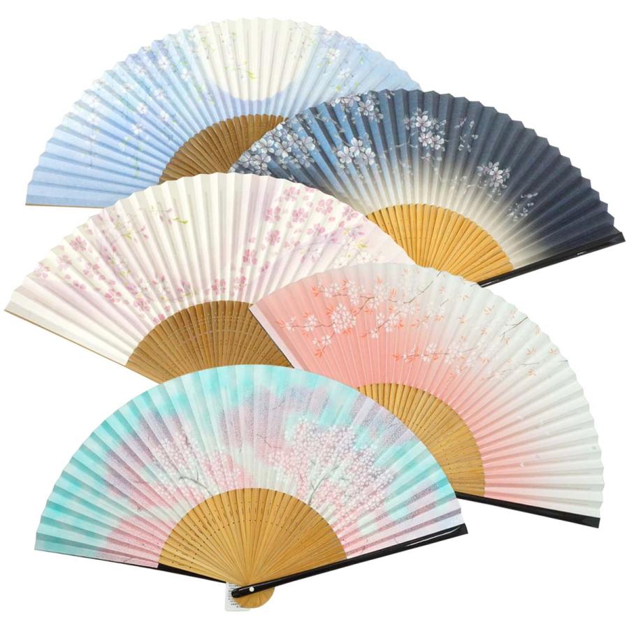 扇子 日本製 婦人 京扇子 レディース 女性 両面貼り扇子 紫陽花柄 No 362 362 Midori Obi Arts 通販 Yahoo ショッピング