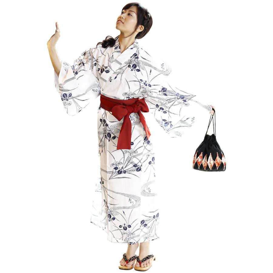 【伊勢丹購入】日本製イクス和装 浴衣・帯セット 浴衣 日本製 旅館浴衣 帯付 浴衣セット 女性 婦人 レディース