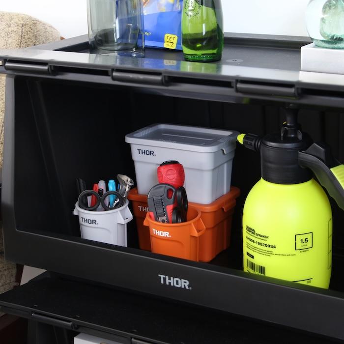 THOR 収納ボックス 50L セット 大容量 前開き スタッキングシェルフ ソー 収納棚 米国TRUST社 積み重ね 耐荷重120kg 全5色 衣類収納 | THOR | 08