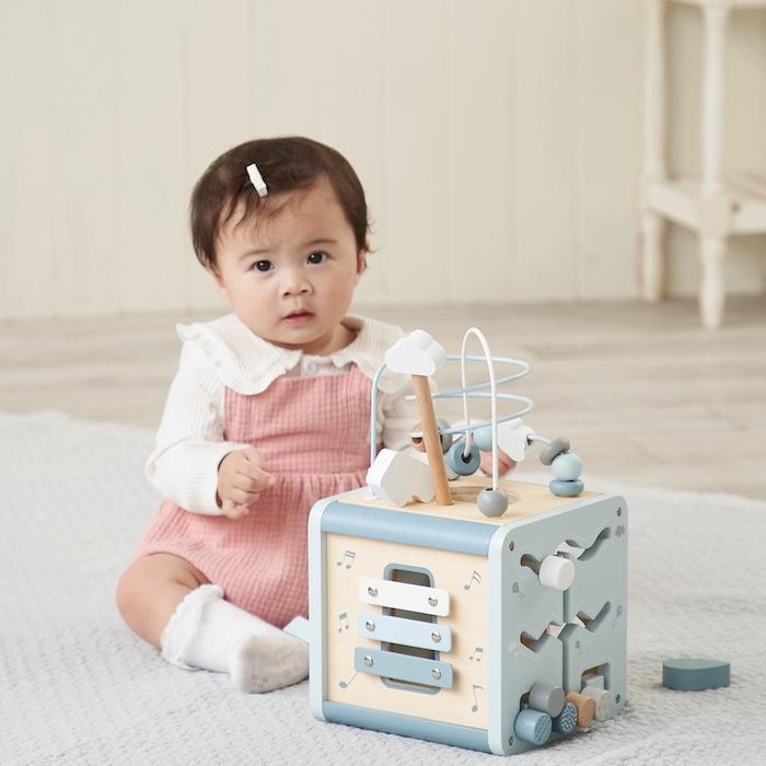 知育玩具 1歳 木製 1台5役 指先トレーニング アクティビティキューブ パズル おもちゃ レーベルレーベル 出産祝い 男の子 女の子 プレゼント ギフト 友達 2歳3歳 |  | 16