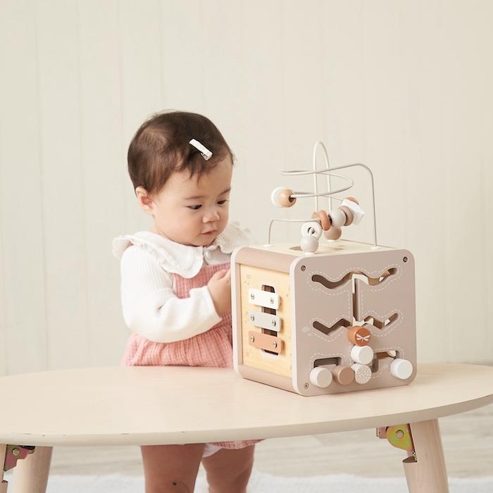 知育玩具 1歳 木製 1台5役 指先トレーニング アクティビティキューブ パズル おもちゃ レーベルレーベル 出産祝い 男の子 女の子 プレゼント ギフト 友達 2歳3歳 |  | 08