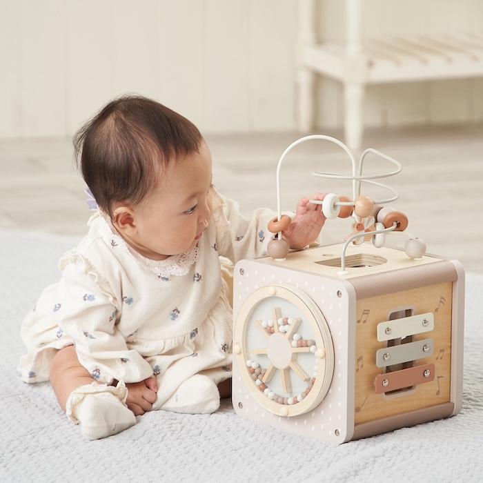 知育玩具 1歳 木製 1台5役 指先トレーニング アクティビティキューブ パズル おもちゃ レーベルレーベル 出産祝い 男の子 女の子 プレゼント ギフト 友達 2歳3歳 |  | 09