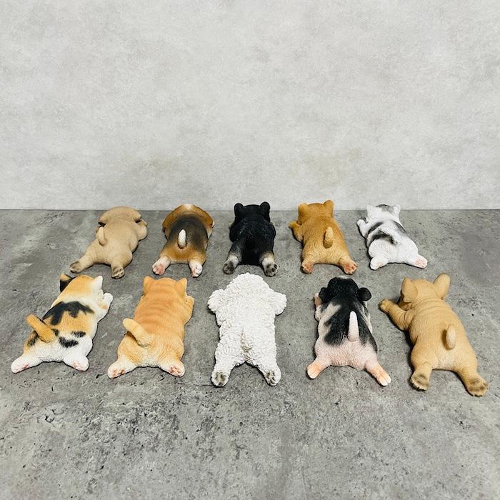 うつぶせの動物のかわいい置物 全10種類 カップ押さえ マグネット付き