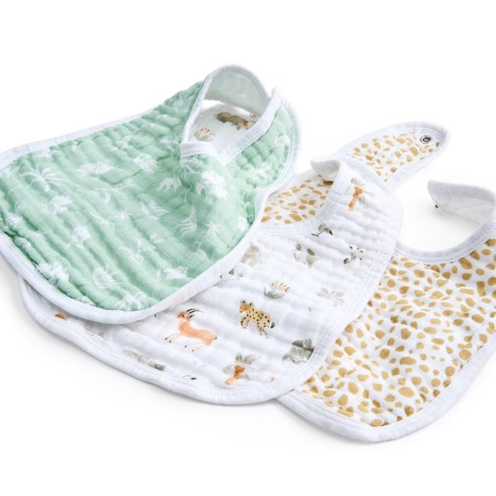 ビブ aden+anais ジラフサファリ スナップビブ 3枚セット スタイ よだれかけ きりん ダブルガーゼ モスリン 出産祝い エイデンアンドアネイ | aden+anais essentials | 03