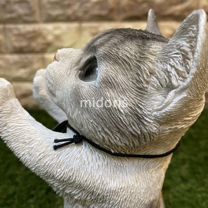 ベニーズキャット 窓の外を眺めてます（サバ白 子）猫 かわいい置物 おしゃれなアニマルオブジェ インテリア ネコ  玄関 庭 |  | 03