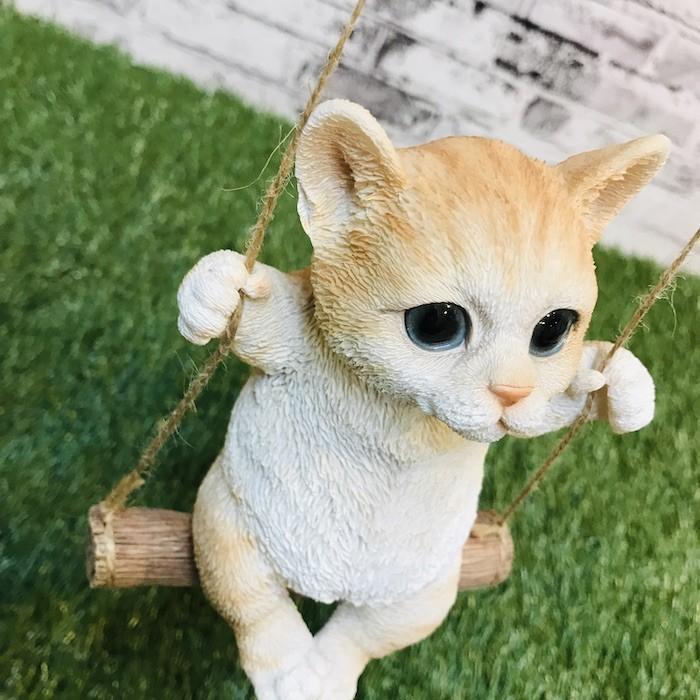 ベニーズキャット ブランコ 茶トラ白 猫 置物 可愛い リアル アニマルオブジェ インテリア かわいいネコ 動物 子猫 ガーデンオーナメント 玄関先 庭 雑貨 Bennyscat Qy123y ミドリスークラピアと雑草対策ー 通販 Yahoo ショッピング