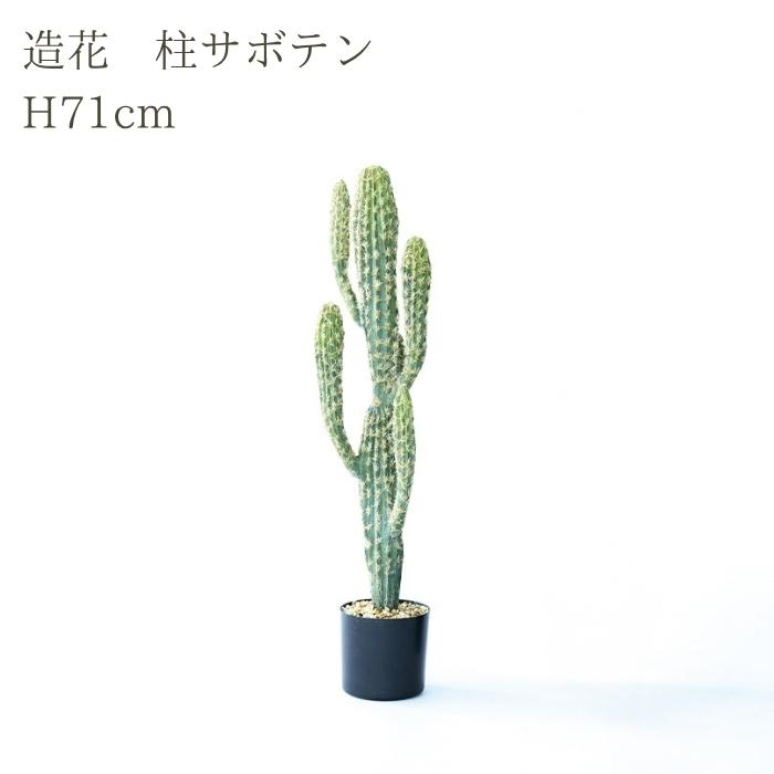 観葉植物 造花 柱サボテン 小型 全高71cm フェイクグリーン 人工観葉植物 本物そっくり おしゃれ インテリア 室内 オフィス 卓上 ミニ | 