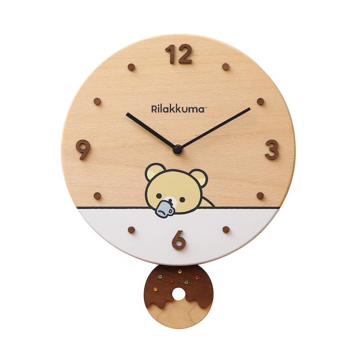 壁掛け時計 木製 リラックマ ドーナツ キャラクター おしゃれ かわいい 木 アナログ インテリア リビング 日本製 プレゼント ギフト 寝室 子供部屋 |  | 01