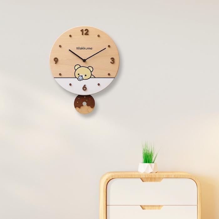 壁掛け時計 木製 リラックマ ドーナツ キャラクター おしゃれ かわいい 木 アナログ インテリア リビング 日本製 プレゼント ギフト 寝室 子供部屋 |  | 06