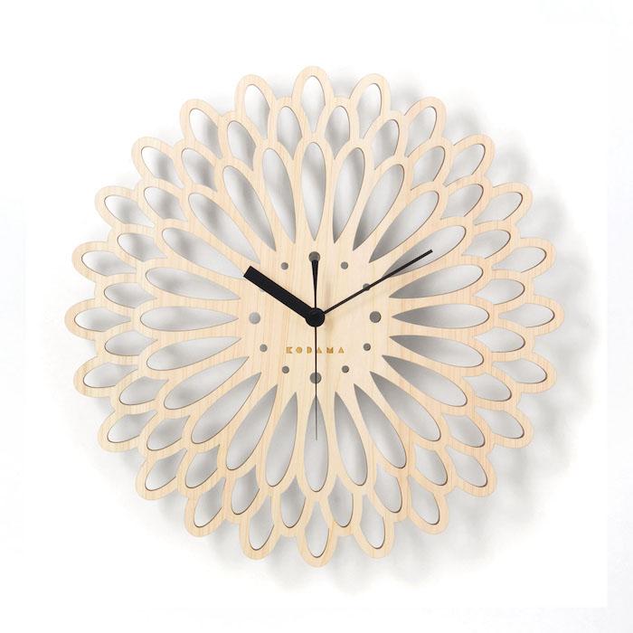 日本時計 華 菊 壁掛け時計 おしゃれな国産ヒノキのインテリア 店舗