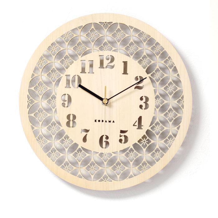 日本時計 巡 七宝花角 壁掛け時計 おしゃれな国産ヒノキのインテリア 店舗 玄関 リビング 寝室 玄関 和室 和風 和柄 |  | 03