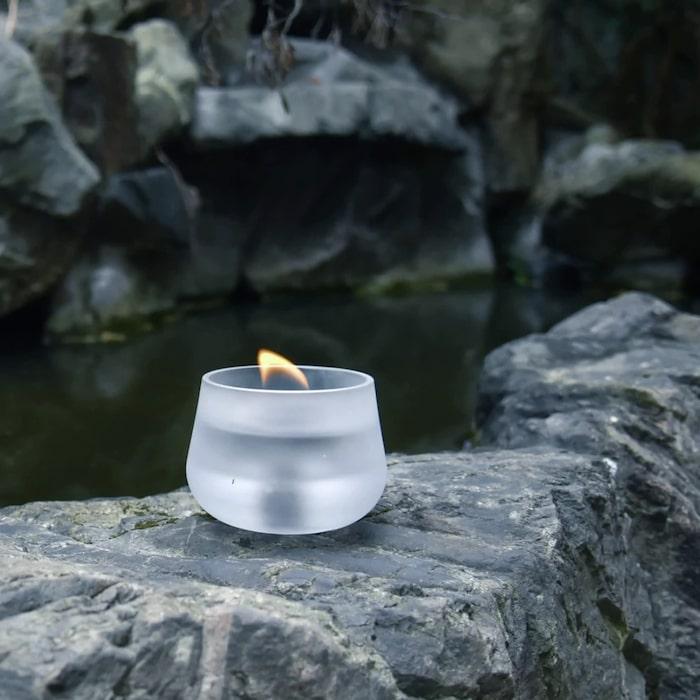 LOVINFLAME ラビンフレーム ミスト・グラスキャンドル ラウンド 延焼しにくい安全な特殊燃料 暖炉 無煙 屋内屋外 |  | 02