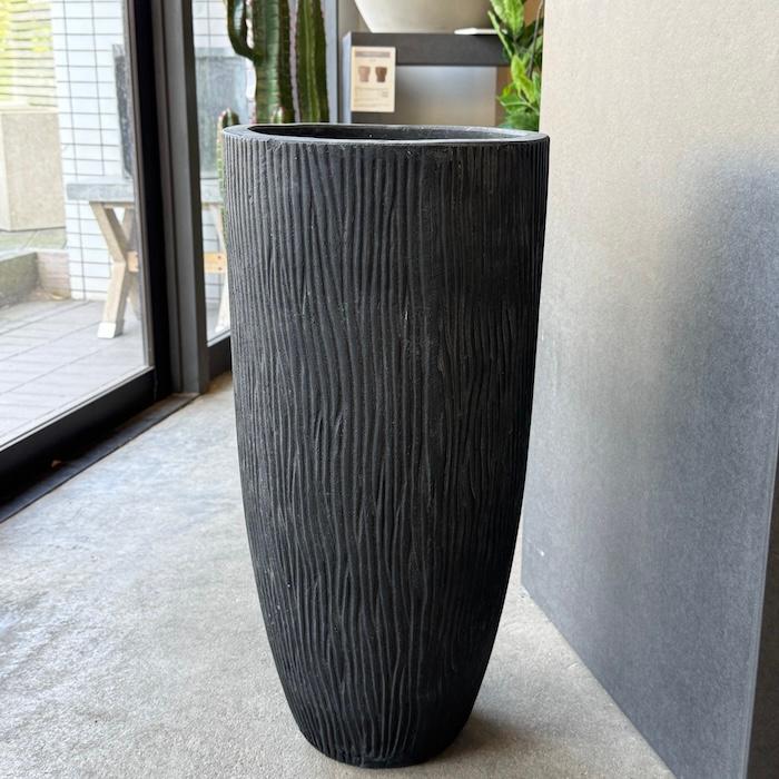 植木鉢 おしゃれ 大型 コーテス ラウンドハイ 11号 ファイバーセメント グレー 白 鉢カバー 縦長 細長い 屋外 室内 北欧 モダン KONTON | KONTON | 11