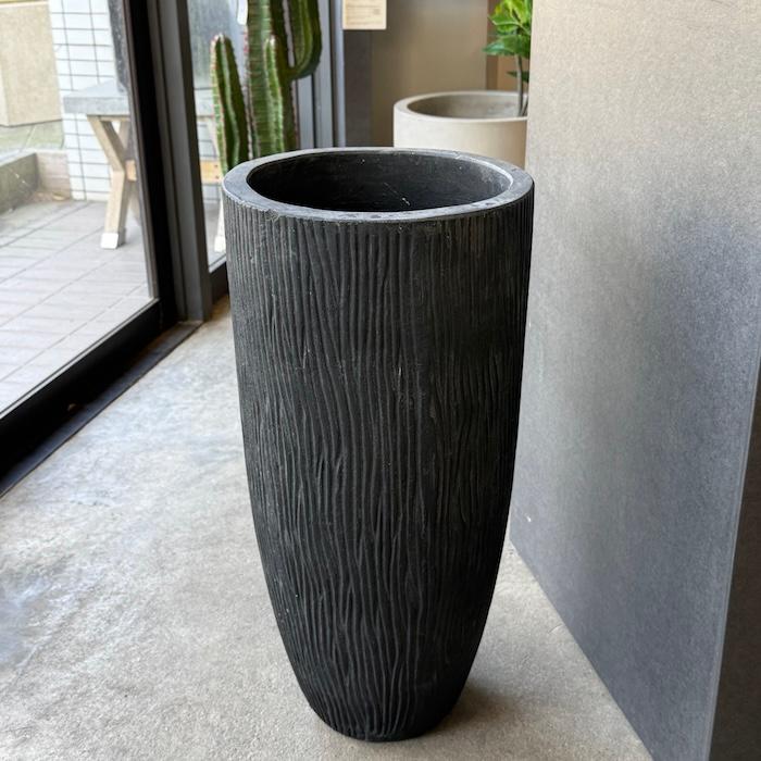 植木鉢 おしゃれ 大型 コーテス ラウンドハイ 11号 ファイバーセメント グレー 白 鉢カバー 縦長 細長い 屋外 室内 北欧 モダン KONTON | KONTON | 12