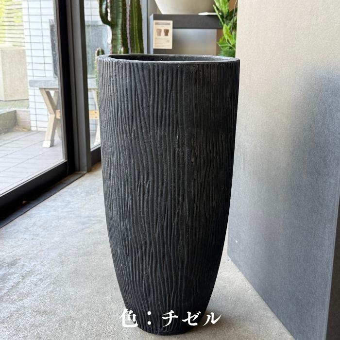 植木鉢 おしゃれ 大型 コーテス ラウンドハイ 11号 ファイバーセメント グレー 白 鉢カバー 縦長 細長い 屋外 室内 北欧 モダン KONTON | KONTON | 04