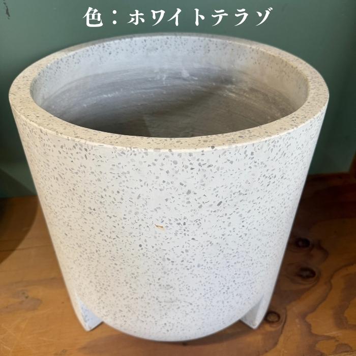 植木鉢 おしゃれ 大型 コーテス ガレア 13号 ファイバーセメント グレー 白 鉢カバー 丸型 脚付き 屋外 室内 北欧 モダン KONTON | KONTON | 03