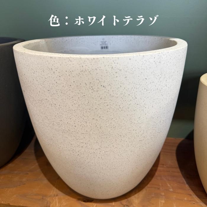植木鉢 おしゃれ 大型 コーテス ラウンド 20号 17号 13号 ファイバーセメント グレー 白 黒 鉢カバー 丸型 屋外 北欧 KONTON_5