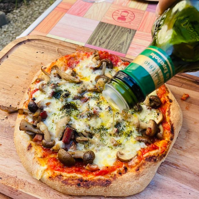 ESSCHERT ピザオーブン付き テラスヒーター おしゃれ ピザ窯 焚き火 薪