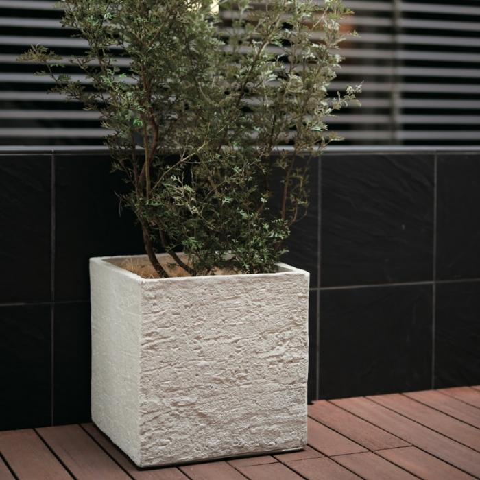 KONTON 植木鉢 大型 おしゃれ 幅55cm 高さ55cm 四角 正方形 鉢カバー