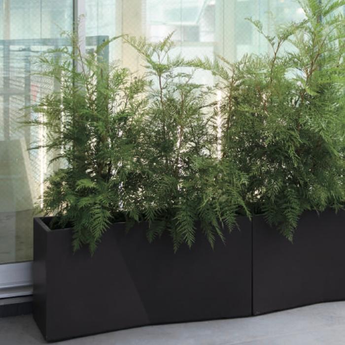 KONTON 植木鉢 おしゃれ 高級 大型 サイズ 長方形 W90xD34xH45cm 横長